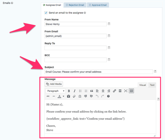 Email course gravity flow