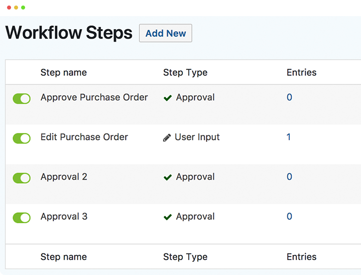 Rapid implementation of workflow steps